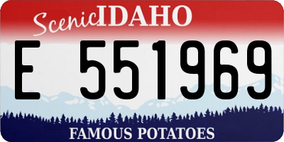 ID license plate E551969