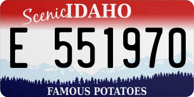 ID license plate E551970