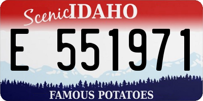 ID license plate E551971