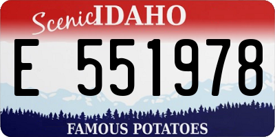 ID license plate E551978