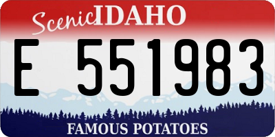 ID license plate E551983