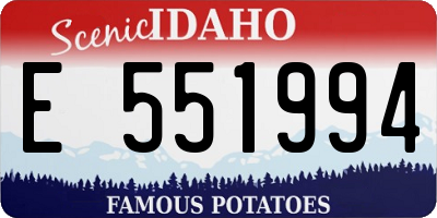 ID license plate E551994