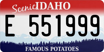 ID license plate E551999