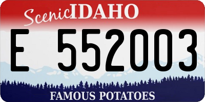 ID license plate E552003