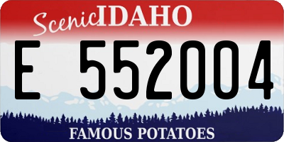 ID license plate E552004