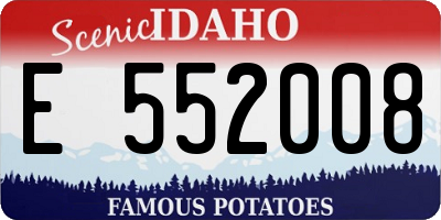 ID license plate E552008