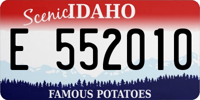 ID license plate E552010