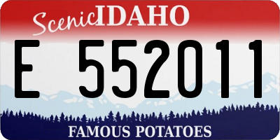 ID license plate E552011