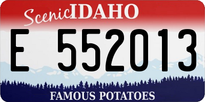 ID license plate E552013
