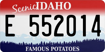 ID license plate E552014