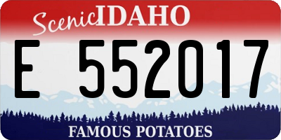 ID license plate E552017