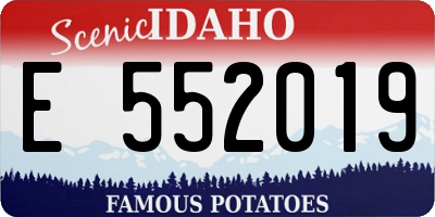 ID license plate E552019