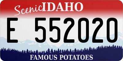 ID license plate E552020