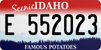 ID license plate E552023