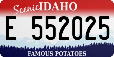 ID license plate E552025