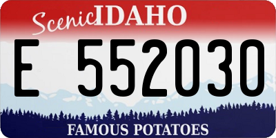 ID license plate E552030