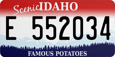 ID license plate E552034