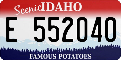 ID license plate E552040