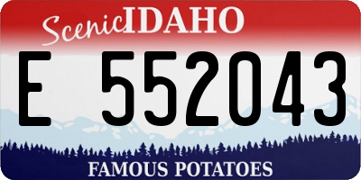 ID license plate E552043