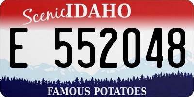 ID license plate E552048