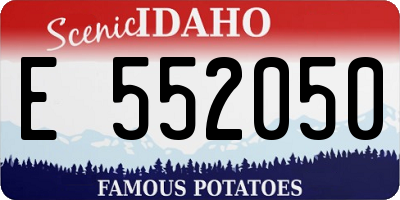 ID license plate E552050