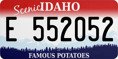 ID license plate E552052