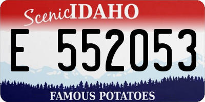 ID license plate E552053