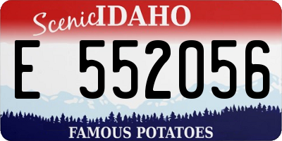 ID license plate E552056