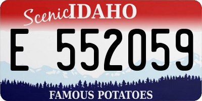 ID license plate E552059