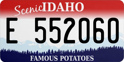 ID license plate E552060