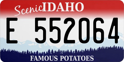 ID license plate E552064
