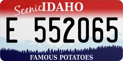 ID license plate E552065