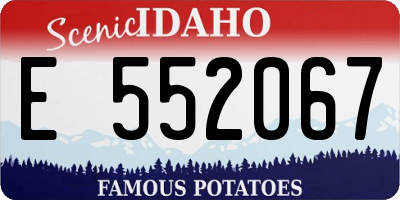 ID license plate E552067