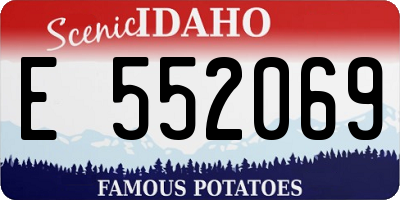 ID license plate E552069