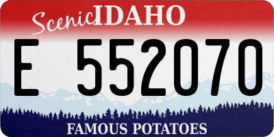 ID license plate E552070