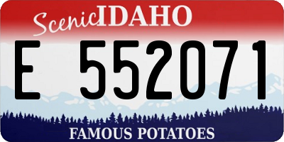 ID license plate E552071