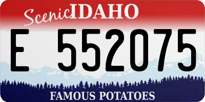 ID license plate E552075