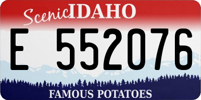 ID license plate E552076