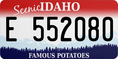 ID license plate E552080