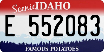 ID license plate E552083