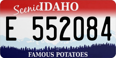 ID license plate E552084