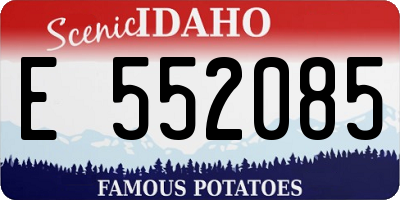 ID license plate E552085