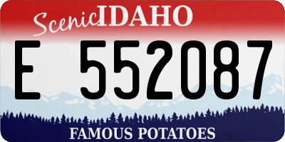 ID license plate E552087