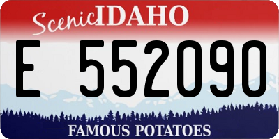 ID license plate E552090