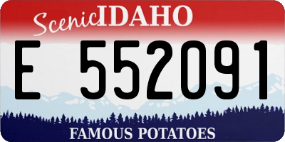 ID license plate E552091