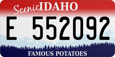 ID license plate E552092