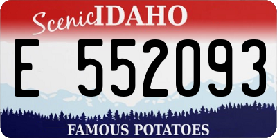 ID license plate E552093