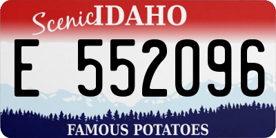 ID license plate E552096