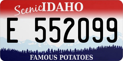 ID license plate E552099