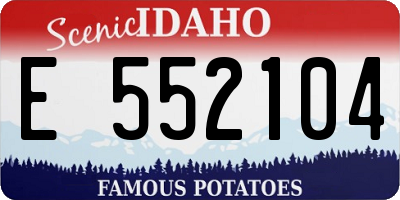 ID license plate E552104